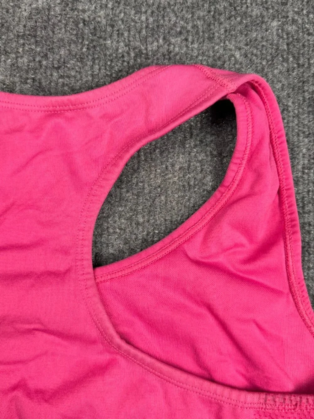 Avia Pink Seamless Sports Bra Racerback Athletic Top XL/2XL (No Size Tag) MSMTS